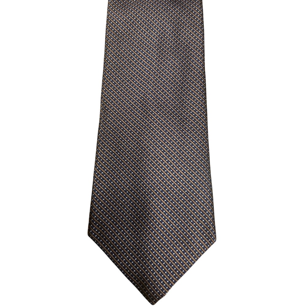 Brooks Brothers Makers XL Silk Tie Blue Gold 60" Long 3.75" Wide